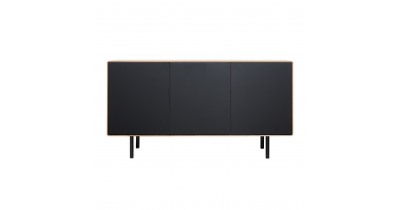 Chest of Drawers Furniteco Tokyo 3.3.0 (oak, natural parquet oil) black